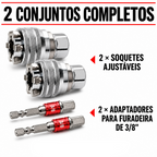 Kit com 2 Chave Multifuncional Ajustável – 10 a 19mm com Adaptador Universal
