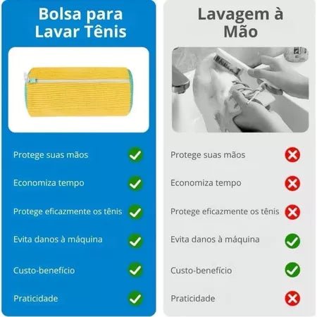 BagClean - Bolsa Para Lavar Tênis e Sapatos Em Máquinas de Lavar Anti Deformação - Entrega Grátis - AvexaBagClean - Bolsa Para Lavar Tênis e Sapatos Em Máquinas de Lavar Anti Deformação - Entrega GrátisAvexa