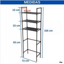 PratPlus - Suporte de Prateleiras para Máquina de Lavar com Rodízios e Base Antiderrapante - Entrega Grátis Reforçada