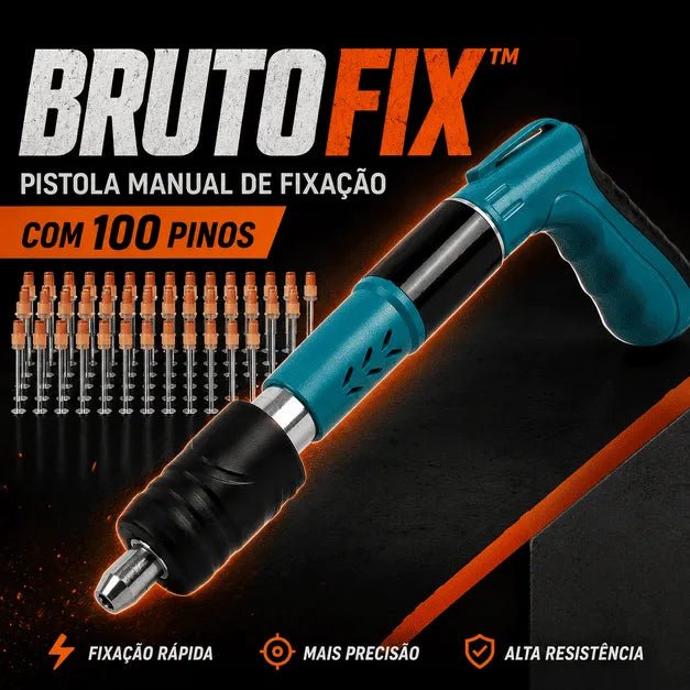 BrutoFix™ Pistola de Fixação Automática Kit Completo com Maleta + 100 Pregos para Concreto e Aço - AvexaBrutoFix™ Pistola de Fixação Automática Kit Completo com Maleta + 100 Pregos para Concreto e AçoAvexa