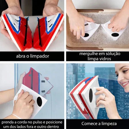 CleanGrip - Limpador Magnético De Vidros e Janelas Limpeza Com Total Segurança - Entrega Grátis - AvexaCleanGrip - Limpador Magnético De Vidros e Janelas Limpeza Com Total Segurança - Entrega GrátisAvexa
