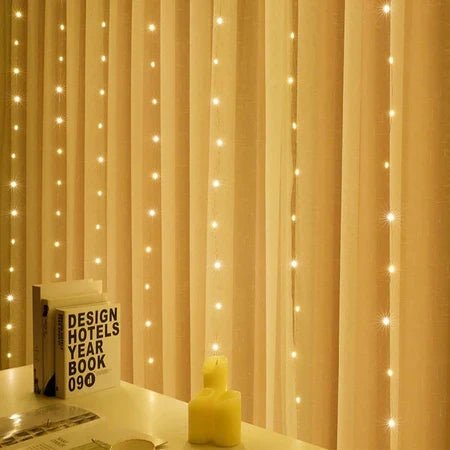 Cortina de Luz LED com Fio de Cobre - 300 LEDs, 3x3 Metros | Para Festa - AvexaCortina de Luz LED com Fio de Cobre - 300 LEDs, 3x3 Metros | Para FestaAvexa