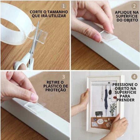 EasyGrip - Fita Dupla Face Extra Forte Transparente de NanoGel e Silicone - Entrega Grátis - AvexaEasyGrip - Fita Dupla Face Extra Forte Transparente de NanoGel e Silicone - Entrega GrátisAvexa