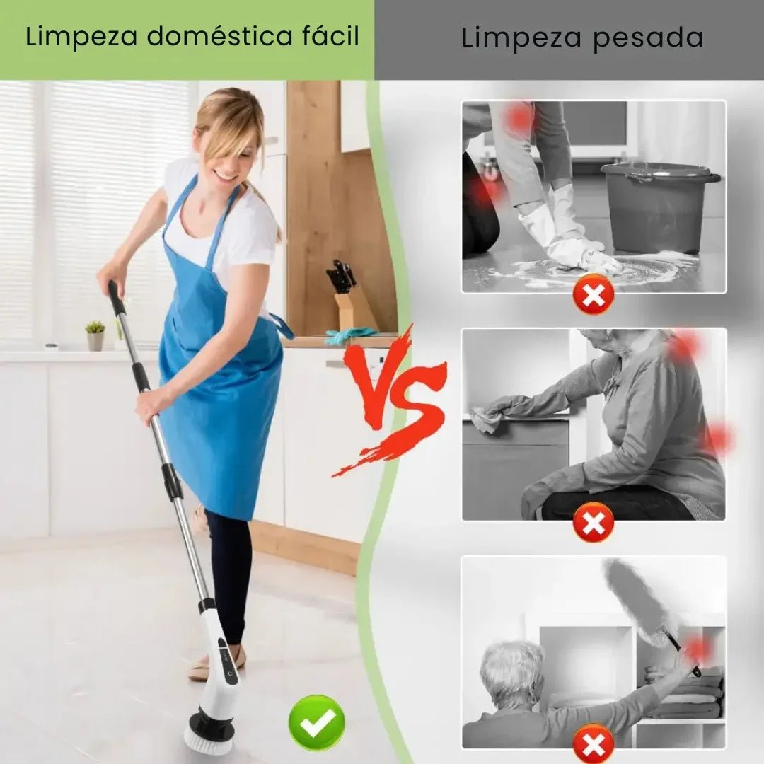 Escova Elétrica de Limpeza 9 em 1 com Cabo Extensor - AvexaEscova Elétrica de Limpeza 9 em 1 com Cabo ExtensorEscova Elétrica de Limpeza 9 em 1 RecarregávelAvexa