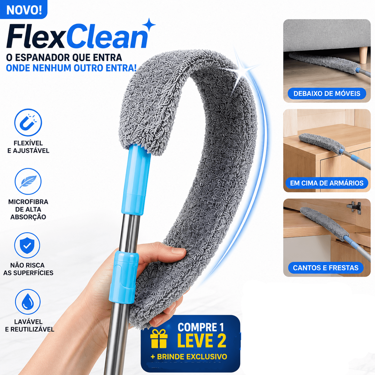 FlexClean - O Espanador Que Entra Onde Nenhum Outro Entra - Compre 1 Leve 2 - AvexaFlexClean - O Espanador Que Entra Onde Nenhum Outro Entra - Compre 1 Leve 2Avexa