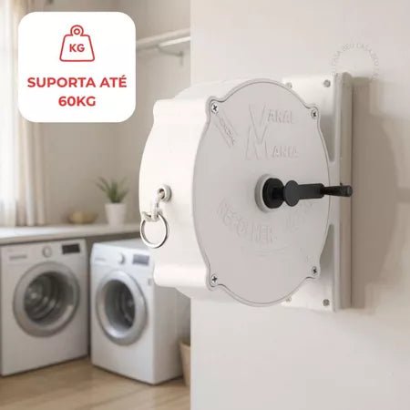 FlexLine - Varal de Parede Super Resistente Com 30 Metros e Corda Recolhível - Entrega Grátis - AvexaFlexLine - Varal de Parede Super Resistente Com 30 Metros e Corda Recolhível - Entrega GrátisAvexa