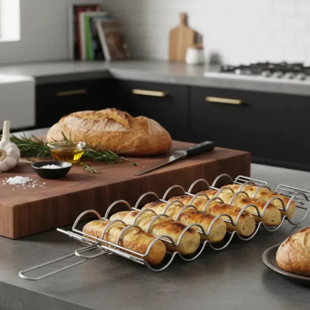 InoxFlip - Grelha Para Pão de Alho e Linguiça Perfeita Sem Quedas e Crocante no Ponto - Entrega Grátis - AvexaInoxFlip - Grelha Para Pão de Alho e Linguiça Perfeita Sem Quedas e Crocante no Ponto - Entrega GrátisAvexa