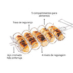 InoxFlip - Grelha Para Pão de Alho e Linguiça Perfeita Sem Quedas e Crocante no Ponto - Entrega Grátis - AvexaInoxFlip - Grelha Para Pão de Alho e Linguiça Perfeita Sem Quedas e Crocante no Ponto - Entrega GrátisAvexa