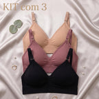 KIT 3 Top Sutiã alça fina Removível Importado Com Bojo Removível Conforto e Estilo - AvexaKIT 3 Top Sutiã alça fina Removível Importado Com Bojo Removível Conforto e EstiloKit 3 Sutiãs Luna Comfort™Avexa