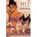 KIT 3 Top Sutiã alça fina Removível Importado Com Bojo Removível Conforto e Estilo - AvexaKIT 3 Top Sutiã alça fina Removível Importado Com Bojo Removível Conforto e EstiloKit 3 Sutiãs Luna Comfort™Avexa