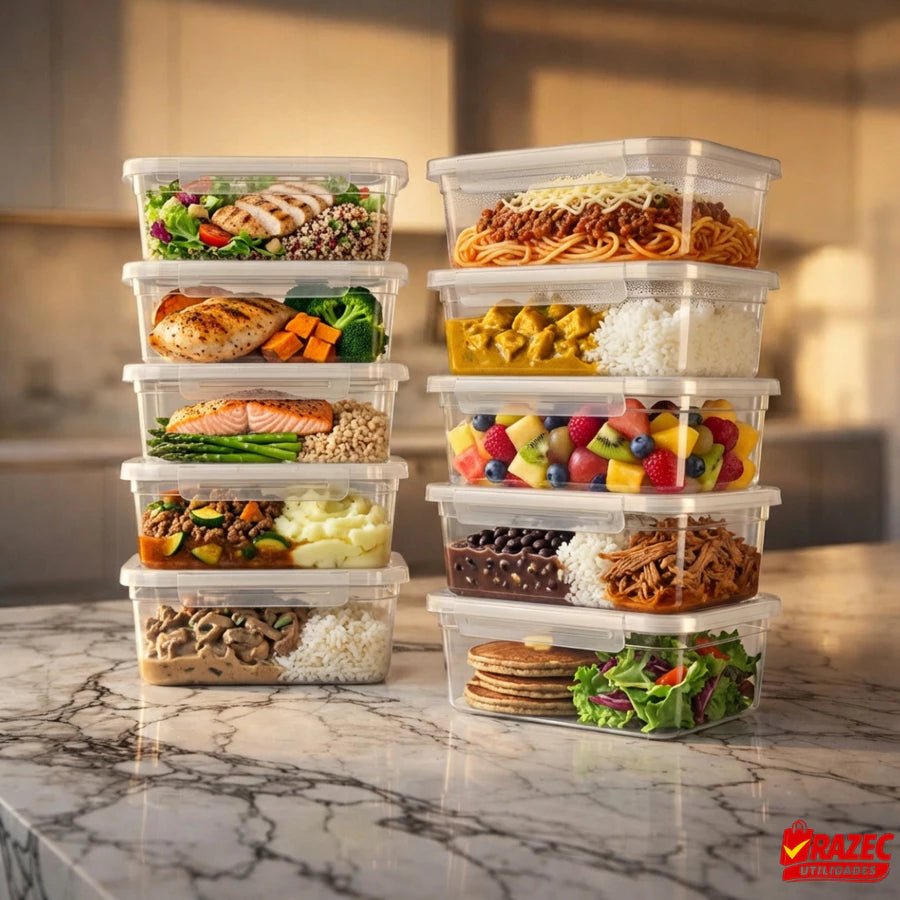 Kit Com 12 Potes 800ml Tampa Com Trava Lavável Microondas Freezer Marmita Fitness Durável BPAFree - AvexaKit Com 12 Potes 800ml Tampa Com Trava Lavável Microondas Freezer Marmita Fitness Durável BPAFreecaixa de marmitas 01Avexa