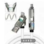 Kit com 2 Cabo 4 em 1 Carregador Universal USB Tipo-C + Lightning Super Rápido - AvexaKit com 2 Cabo 4 em 1 Carregador Universal USB Tipo-C + Lightning Super RápidoAvexa