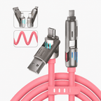 Kit com 2 Cabo 4 em 1 Carregador Universal USB Tipo-C + Lightning Super Rápido - AvexaKit com 2 Cabo 4 em 1 Carregador Universal USB Tipo-C + Lightning Super RápidoAvexa