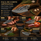 Kit com 2 Faca Artesanal Forjada Dragão Oriental Profissional Luxo Case em Aço Inoxidável Durável e Confortável para Cozinha Versátil - AvexaKit com 2 Faca Artesanal Forjada Dragão Oriental Profissional Luxo Case em Aço Inoxidável Durável e Confortável para Cozinha VersátilAvexa