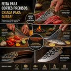Kit com 2 Faca Artesanal Forjada Dragão Oriental Profissional Luxo Case em Aço Inoxidável Durável e Confortável para Cozinha Versátil - AvexaKit com 2 Faca Artesanal Forjada Dragão Oriental Profissional Luxo Case em Aço Inoxidável Durável e Confortável para Cozinha VersátilAvexa