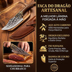 Kit com 2 Faca Artesanal Forjada Dragão Oriental Profissional Luxo Case em Aço Inoxidável Durável e Confortável para Cozinha Versátil - AvexaKit com 2 Faca Artesanal Forjada Dragão Oriental Profissional Luxo Case em Aço Inoxidável Durável e Confortável para Cozinha VersátilAvexa