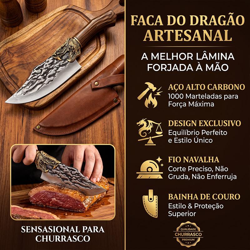 Kit com 2 Faca Artesanal Forjada Dragão Oriental Profissional Luxo Case em Aço Inoxidável Durável e Confortável para Cozinha Versátil - AvexaKit com 2 Faca Artesanal Forjada Dragão Oriental Profissional Luxo Case em Aço Inoxidável Durável e Confortável para Cozinha VersátilAvexa