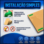 Kit com 3 Quadros Decorativos - Abstrato Geométrico Dourado, Com Moldura - AvexaKit com 3 Quadros Decorativos - Abstrato Geométrico Dourado, Com MolduraAvexa