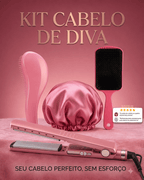 Kit Diva 3 em 1 | Escova Mágica + Touca de Cetim + Raquete Flex | Cabelos Sem Frizz + Brinde - AvexaKit Diva 3 em 1 | Escova Mágica + Touca de Cetim + Raquete Flex | Cabelos Sem Frizz + BrindeAvexa