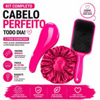 Kit Diva 3 em 1 | Escova Mágica + Touca de Cetim + Raquete Flex | Cabelos Sem Frizz + Brinde - AvexaKit Diva 3 em 1 | Escova Mágica + Touca de Cetim + Raquete Flex | Cabelos Sem Frizz + BrindeAvexa