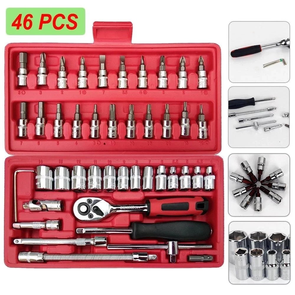 Kit Ferramentas Completo de 46 Peças de Aço com Maleta - AvexaKit Ferramentas Completo de 46 Peças de Aço com MaletaKit Ferramentas Completo de 46 Peças de Aço com MaletaAvexa
