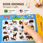 Livro Infantil Bilíngue Português e Inglês Interativo com Lousa Mágica Reutilizável - AvexaLivro Infantil Bilíngue Português e Inglês Interativo com Lousa Mágica ReutilizávelAvexa