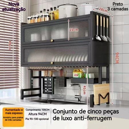 MultiFlex - Escorredor De Louça Suspenso Para Bancada de Cozinha - Entrega Grátis - AvexaMultiFlex - Escorredor De Louça Suspenso Para Bancada de Cozinha - Entrega GrátisAvexa