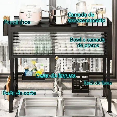 MultiFlex - Escorredor De Louça Suspenso Para Bancada de Cozinha - Entrega Grátis - AvexaMultiFlex - Escorredor De Louça Suspenso Para Bancada de Cozinha - Entrega GrátisAvexa