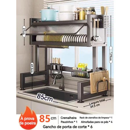 MultiFlex - Escorredor De Louça Suspenso Para Bancada de Cozinha - Entrega Grátis - AvexaMultiFlex - Escorredor De Louça Suspenso Para Bancada de Cozinha - Entrega GrátisAvexa