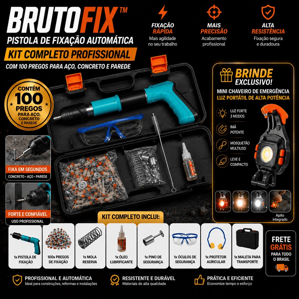 🔥 OFERTA POR TEMPO LIMITADO | BrutoFix™ | Pistola Manual de Fixação + 100 Pinos de Brinde - Avexa🔥 OFERTA POR TEMPO LIMITADO | BrutoFix™ | Pistola Manual de Fixação + 100 Pinos de BrindeAvexa