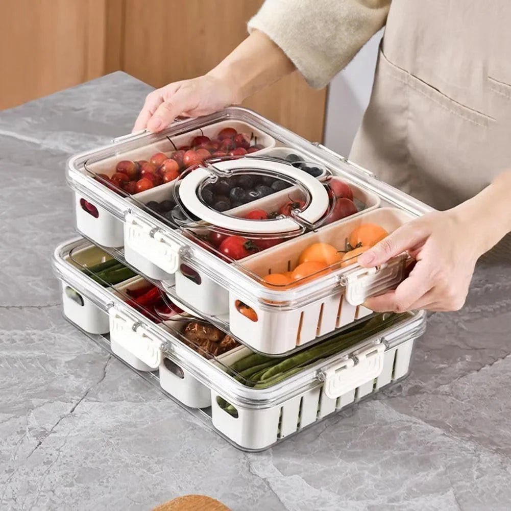Organizador de Alimentos 8 Divisórias - Compre 1 Leve 2 - Frutas, Legumes e Petiscos - AvexaOrganizador de Alimentos 8 Divisórias - Compre 1 Leve 2 - Frutas, Legumes e PetiscosAvexa