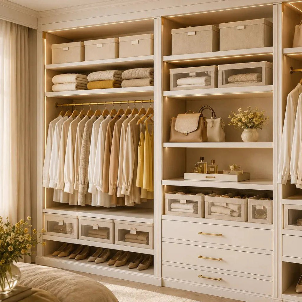 Organizador De Guarda-Roupa de Tecido Dobrável e Resistente Para Roupas - AvexaOrganizador De Guarda-Roupa de Tecido Dobrável e Resistente Para RoupasAvexa