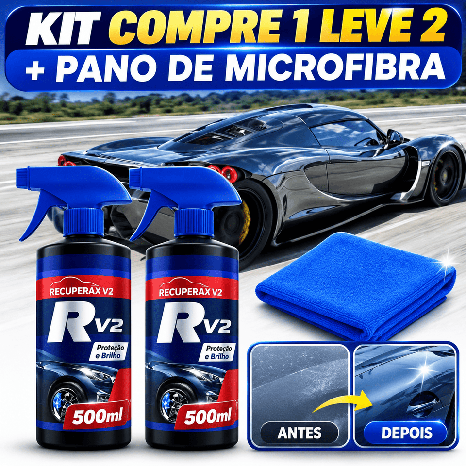PAGUE 1 LEVE 2 Recuperax V2 - Compatível com Todas as Cores - Remove Manchas, Riscos e Pintura Queimada - Restaura o Brilho - 500ML - FRETE GRÁTIS HOJE. - AvexaPAGUE 1 LEVE 2 Recuperax V2 - Compatível com Todas as Cores - Remove Manchas, Riscos e Pintura Queimada - Restaura o Brilho - 500ML - FRETE GRÁTIS HOJE.Avexa