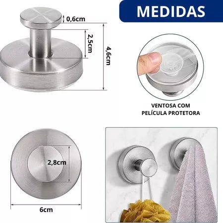 PraticFix - Gancho De Ventosa De Aço Inoxidável Super Resistente Com Instalação Sem Perfuração - Entrega Grátis - AvexaPraticFix - Gancho De Ventosa De Aço Inoxidável Super Resistente Com Instalação Sem Perfuração - Entrega GrátisAvexa