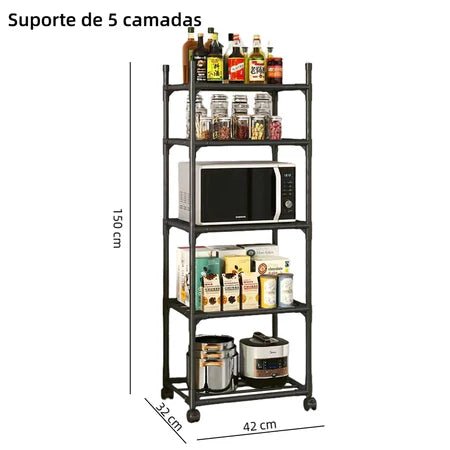 PratLine - Estante Organizadora Metálica Com 6 Prateleiras de Cozinha - Entrega Grátis - AvexaPratLine - Estante Organizadora Metálica Com 6 Prateleiras de Cozinha - Entrega GrátisAvexa