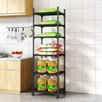 PratLine - Estante Organizadora Metálica Com 6 Prateleiras de Cozinha - Entrega Grátis - AvexaPratLine - Estante Organizadora Metálica Com 6 Prateleiras de Cozinha - Entrega GrátisAvexa
