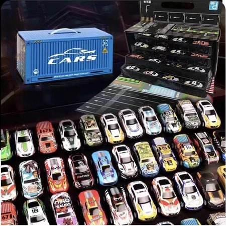 Super Kit 48 Carrinhos de Fricção + Pista 🚗 | Presente para Menino | Container Colecionável - AvexaSuper Kit 48 Carrinhos de Fricção + Pista 🚗 | Presente para Menino | Container ColecionávelAvexa