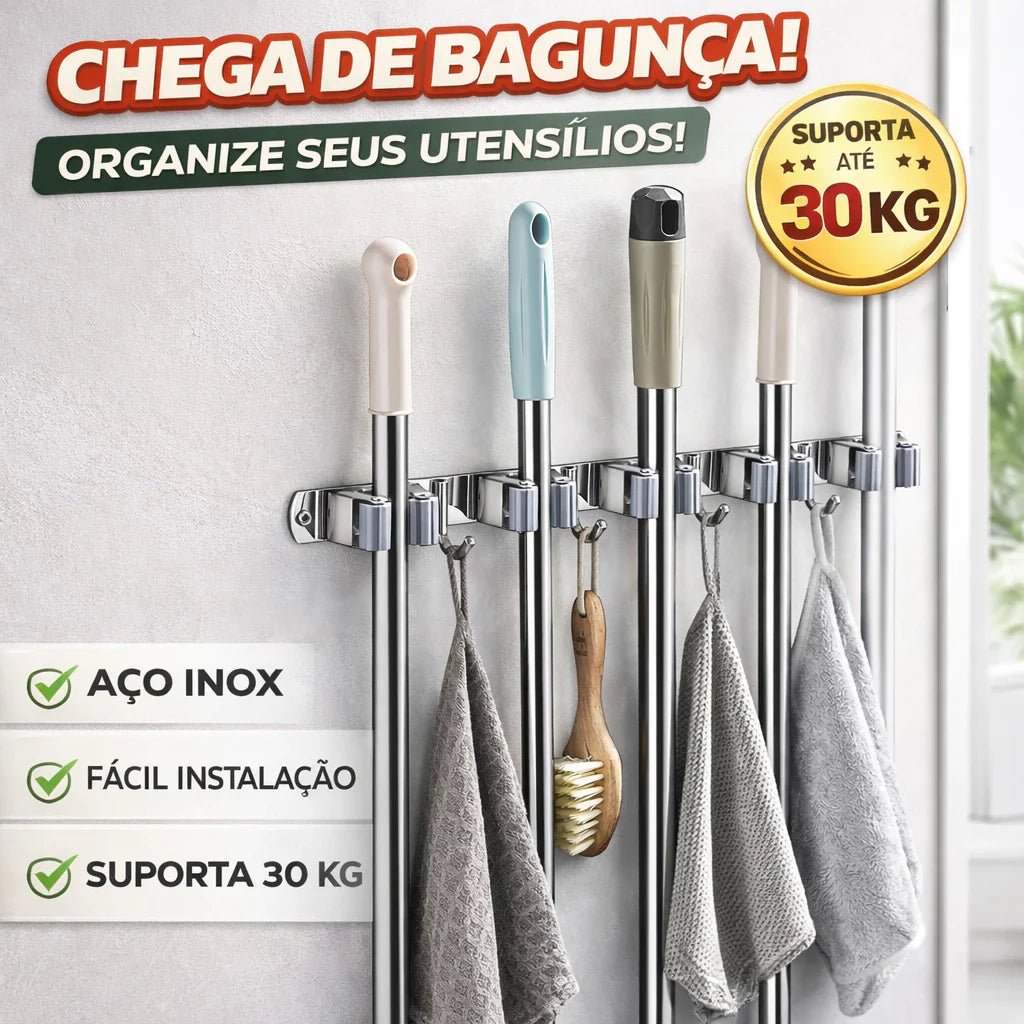 UltraGrip Inox - Suporte para Vassouras e Rodos - Compre 1 Leve 2 - AvexaUltraGrip Inox - Suporte para Vassouras e Rodos - Compre 1 Leve 2Avexa